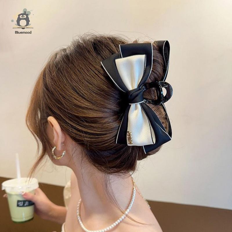 [Bluemood] Nơ Thời Trang Hàn Quốc Đơn Giản Thanh Lịch Móng Vuốt Mũ Kẹp Bé Gái Phụ Kiện Tóc Mới