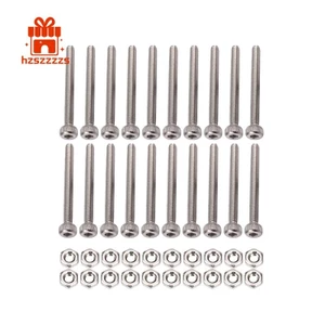 M2 x 20mm Ổ cắm lục giác dài có nắp vặn Vít Bu lông Bộ đai ốc 20 chiếc
