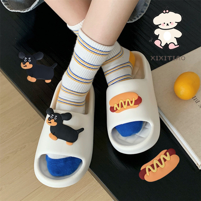 Xixitiao Dép Nam Nữ Trong Nhà Đế Mềm Thoải Mái eva Puppy