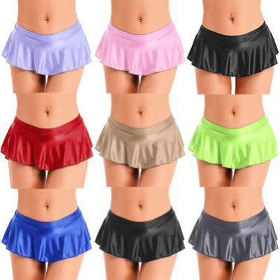 YOOJOO Nữ Bóng Xù Váy Màu Trơn Thấp Tầng Váy Mini Váy Ngủ Bể Bơi Tiệc Đi Biển Bikini Đáy Che Lên