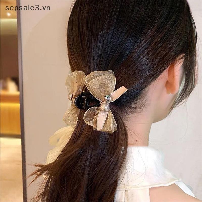 # Sepsale # Kẹp Tóc Nơ Thanh Lịch Dành Cho Nữ Bé Gái Nơ Ngọt Ngào Barrettes Thời Trang Móng Vuốt Tóc Nhỏ Đa Năng Phụ Kiện Tóc Quà Tặng.