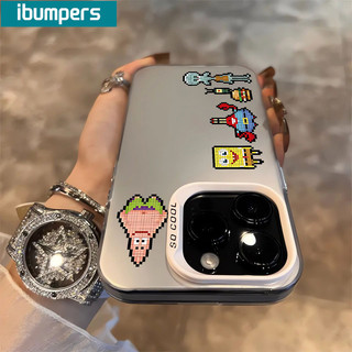 ibumpers Ốp Lưng IPhone Gạch Dễ Thương Patrick Họa Tiết Ngôi Sao Ốp Điện Thoại IMD Cứng Trơn Chống Bẩn Chống Sốc Cho IPhone 16 15 14 12 13 11 Pro Max