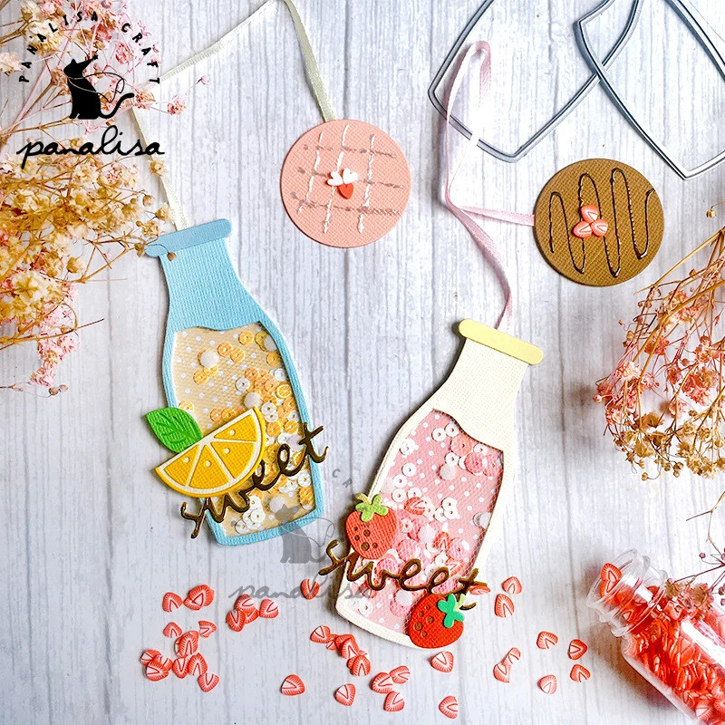 Khuôn cắt ban đầu Cutting Dies Chai kim loại dập nổi Scrapbooking khắc mẫu
