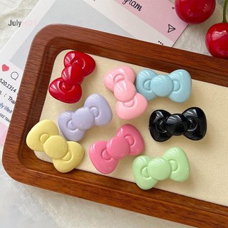 Julyhot Nơ Kẹp Tóc Phụ Kiện Tóc Cô Gái Dễ Thương Trái Tim Bên Kẹp Nổ Tính Khí Trang Sức Massivedeals