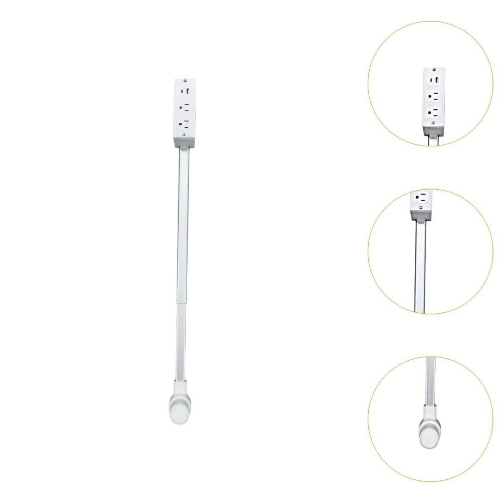 Bộ mở rộng ổ cắm điện SLICELLIFE, có thể điều chỉnh độ dài xoay 180° Bộ mở rộng ổ cắm điện, Dải nguồn cắm phẳng không đục lỗ cho NightStand