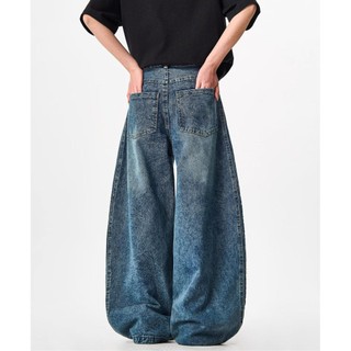 Gksss Quần Jean Nam American High Street Loose Casual Chất Lượng Cao Phong Cách Trung Tính Quần Jean Sọc Bên