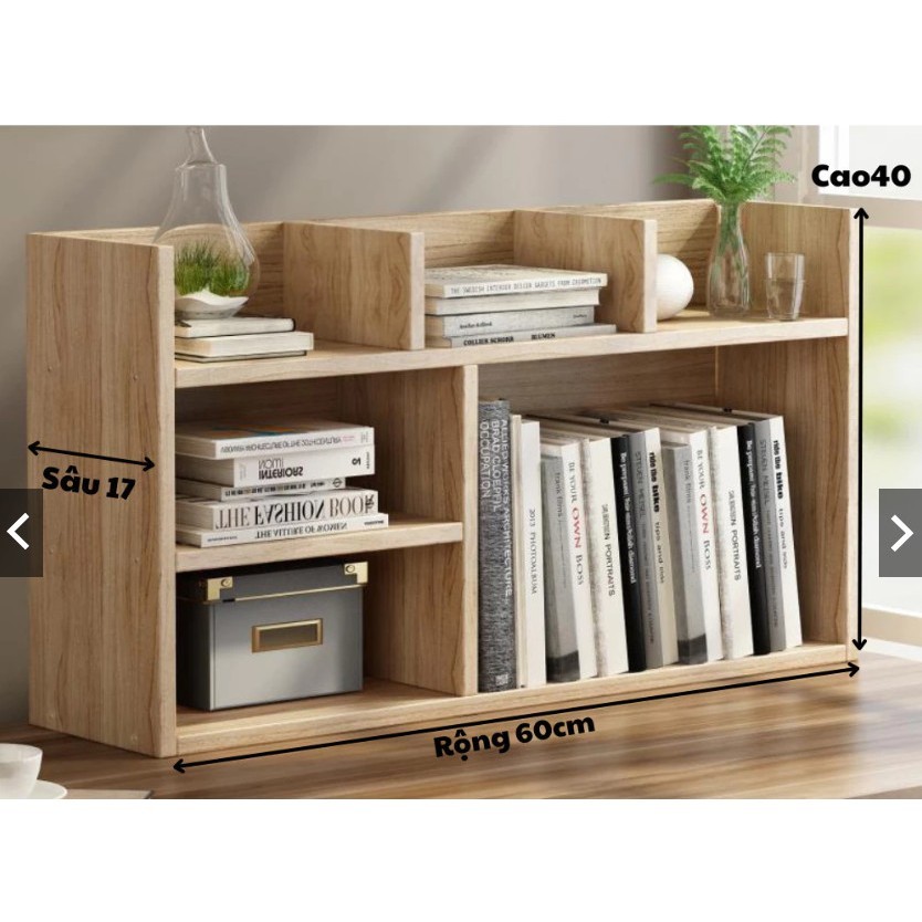KỆ SÁCH ĐỂ BÀN,KỆ HỒ SƠ VÀ TÀI LIỆU VĂN PHÒNG SIZE 50x20x34cm có tấm hậu chắn sau