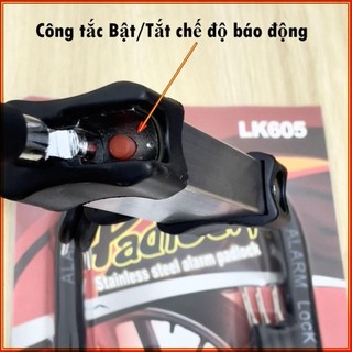 Khoá Chống Trộm Báo Động Chữ U Cỡ Lớn PADLOCK
