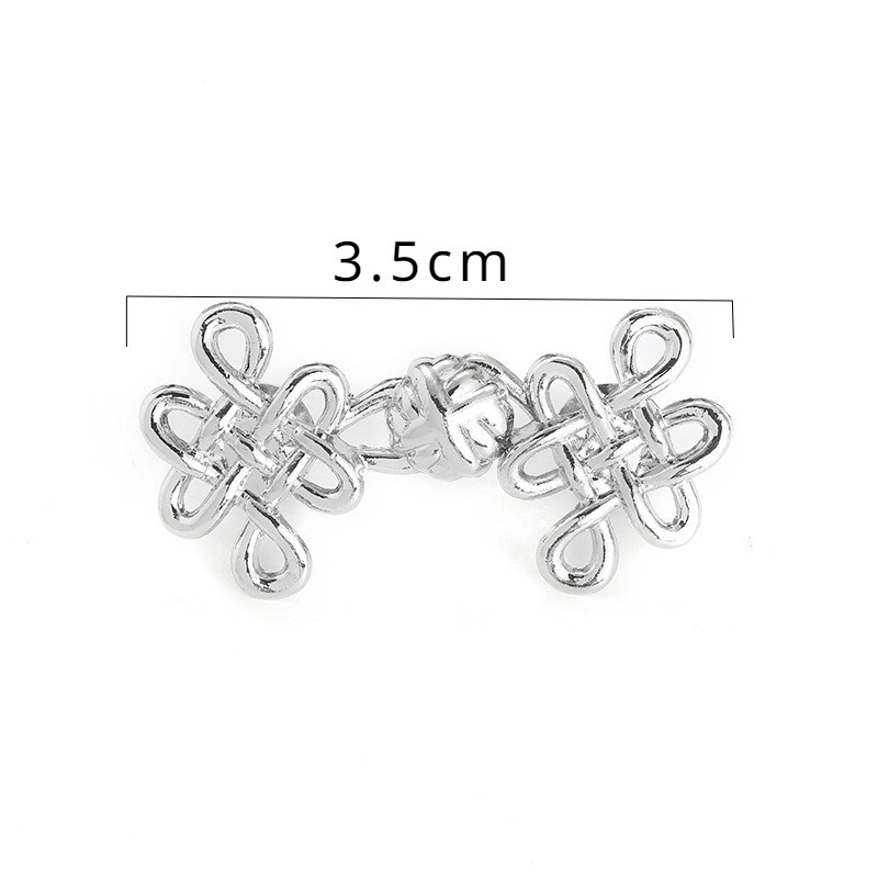 Nút thắt thắt nút thắt Trung Quốc khóa phong cách Trung Quốc đáy phẳng có thể tháo rời không cần đinh và nút không đường may thay đổi kích thước eo
