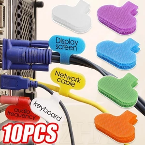 10 Thẻ Cáp Tự Khóa - Có Thể Ghi, Có Thể Tái Sử Dụng, Nylon, Hình Bầu Dục - Nhãn Dây Nhiều Màu - Quản Lý Cáp Máy Tính - Công Cụ Đánh Dấu Dây - Kẹp Tổ Chức Dây Văn Phòng Tại Nhà