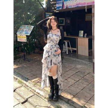 【Bess's house】set váy bigsize，Mùa xuân mới cộng với kích thước hoa đầm maxi，váy nữ，váy đi biển，váy hoa nhí dáng dài，váy maxi đi biển，set đồ nữ bigsize，set nữ sang chảnh，bộ đồ， bộ， hoa nhí bigsiz