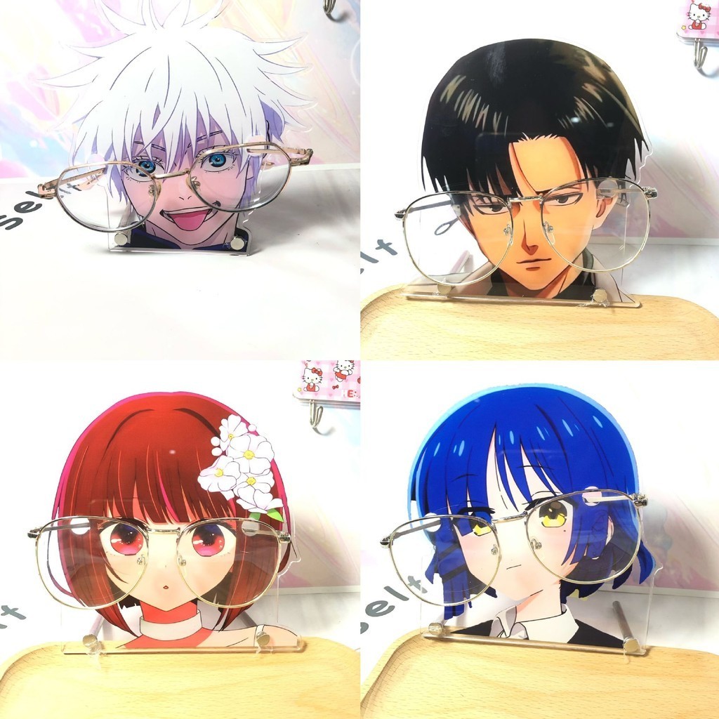 SQ3 Anime Hoạt Hình Acrylic Kính Mắt Khung Quà Tặng Cho Bé Gái Trang Trí Satoru Gojo Levi Arima Kana Ruby Yamada Ryo QS3