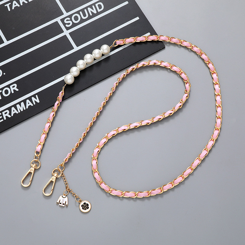 Phụ Kiện Điện Thoại Di Động Phong Cách Chanel Dây Ngọc Trai Da Chống Sốc Đeo Ngang Dây Xích Túi Đeo Vai Dây Xích Mặt Dây Chuyền Vỏ Điện Thoại Móc Khóa Chống Mất Dây Dài Mặt Dây Chuyền Điện Thoại Di Động