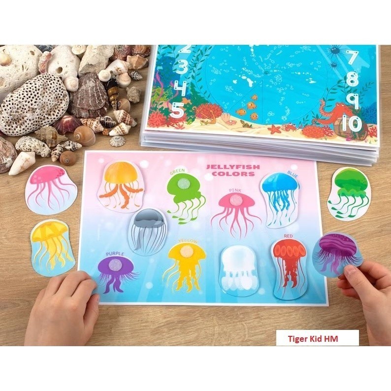 Đồ chơi Montessori Ocean Busy Book Đồ Chơi Giấy Tocaboca Tăng Khả Năng Sáng Tạo H12