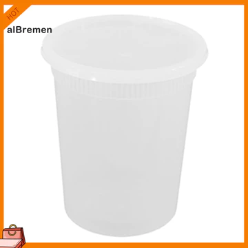 (Mới) Hộp đựng thực phẩm kín khí Hộp đựng đồ Deli có nắp đậy 20 chiếc Hộp đựng thực phẩm tròn có nắp kín khí Hộp đựng đồ ăn an toàn cho lò vi sóng không chứa Bpa cho Deli