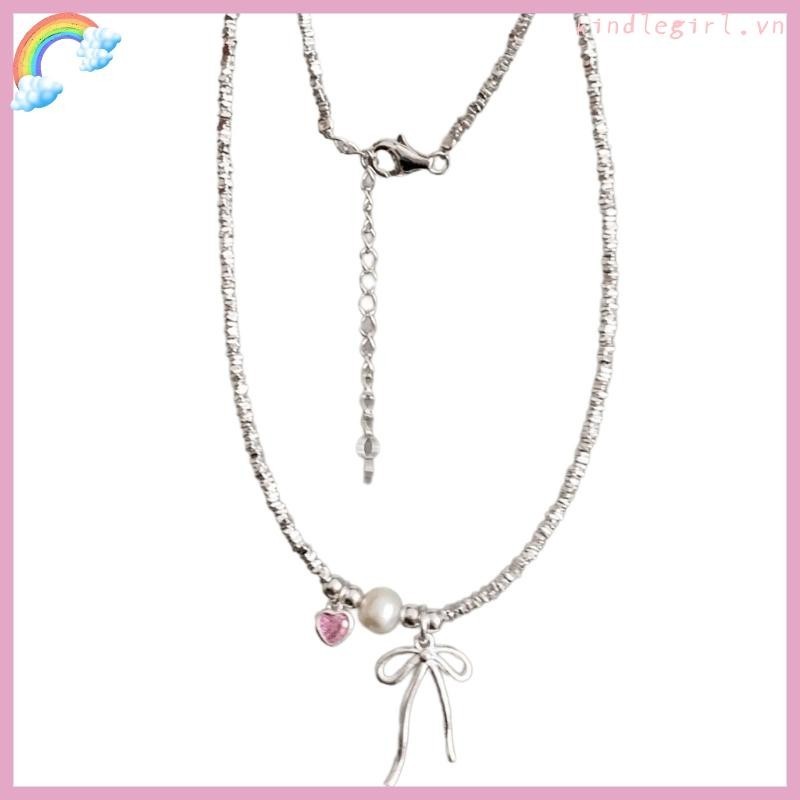 King Sang Trọng Đính Hạt Vòng Cổ Có Dây Nơ Mặt Dây Chuyền Vòng Cổ Choker Cho Sinh Nhật Ngày Lễ Tình Nhân Trang Sức Thời Trang