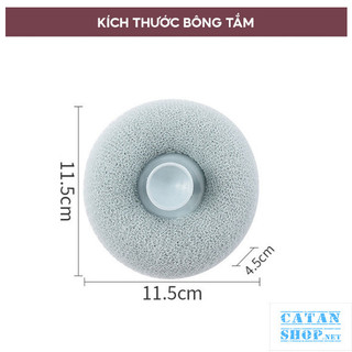 Cục Bông Tắm Massage Gắn Tường, Tẩy Da Chết, Bông Tắm Tròn GD818-BnTam