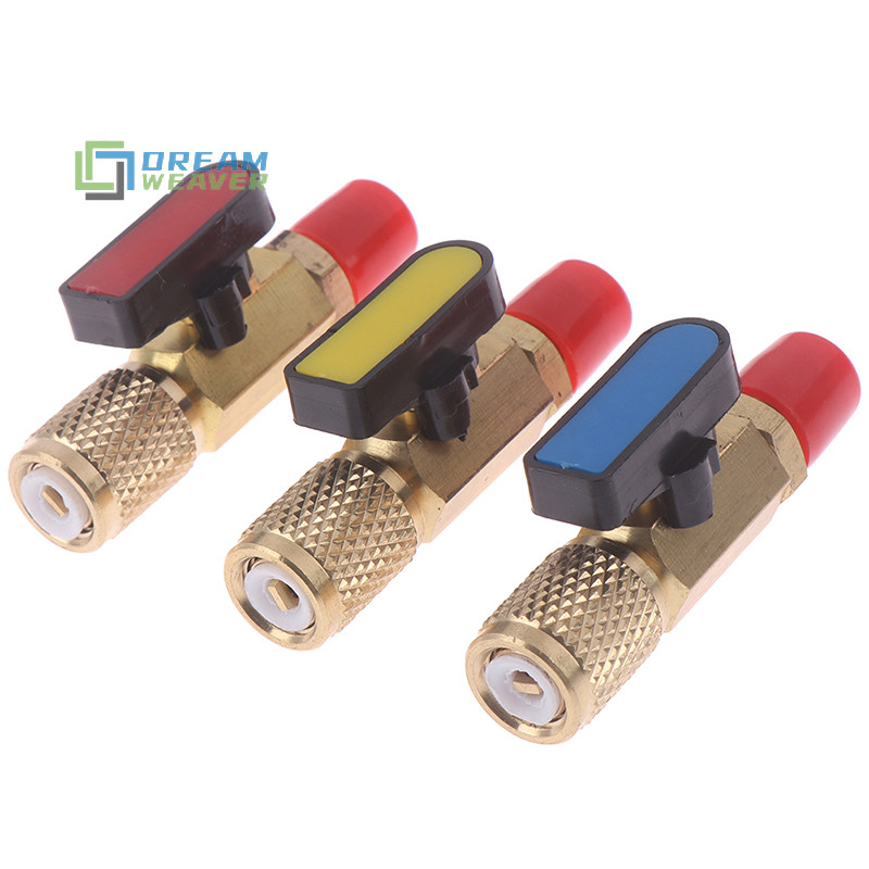 [Dream] 1 / 4 "Nam đến 1 / 4" Nữ SAE Van Thẳng Sạc AC Cho R22 Chất Lạnh mới