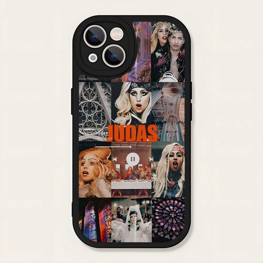 TP-1 lady gaga Singer Ốp Lưng Điện Thoại Da Cừu Cho Iphone 12 Pro Max 17,15 14 11 12 Mini X Xr Xs 8 7 Puls Se Vỏ Di Động Sang Trọng