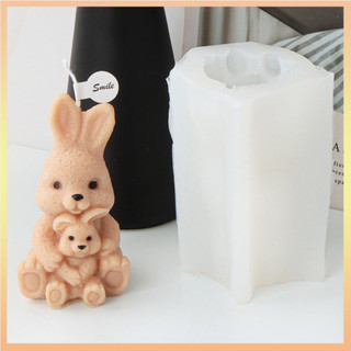 Huggable Bunny Silicone Nến Khuôn Phục Sinh Kudos Tình Yêu Thỏ Hương Thơm Thạch Cao Trang Trí Khuôn DIY Dụng Cụ Handmade