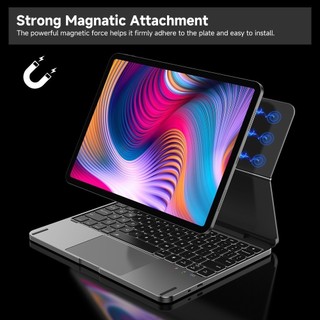 GOOJODOQ Bàn Phím Bluetooth Vỏ nhôm cho iPad Pro 11 Air 4/5/6 10.9 Bàn phím không dây có đèn nền