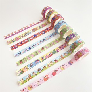 Băng Keo Hoạt Hình Dễ Thương Dài 5m/Cuộn, Washi, Giấy Dính Masking (11-17)