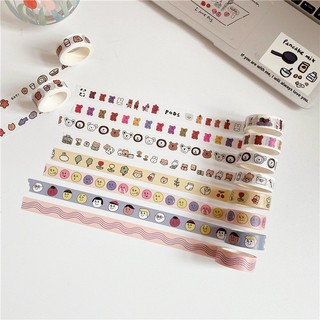 Băng Keo Hoạt Hình Dễ Thương Dài 5m/Cuộn, Washi, Giấy Dính Masking (35-43)