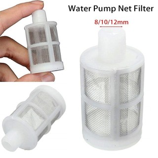 ITRUMPET 1 / 5 Chiếc Microfilter Nước, Tưới Bể Cá Cung Cấp Màng Bơm Nước Lọc, Vật Dụng Lọc Bền Thép Không Gỉ 8 Mm 10 Mm 12 Mm Ống Lưới Lọc