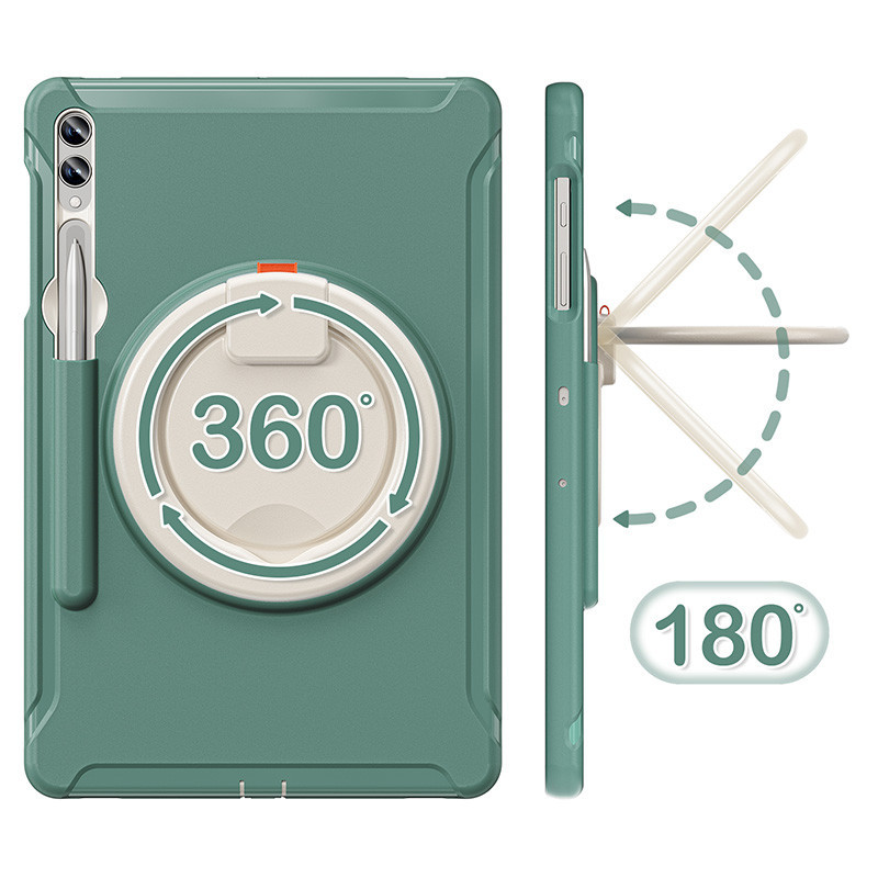 360° Ốp lưng chống sốc tay cầm xoay cho Samsung Tab S7 S8 X700 S9 X710 S9 FE S7 + S8 + X800 S9 + S9 Plus X810 S9 FE + S7 FE T730 Vỏ bảo vệ toàn thân