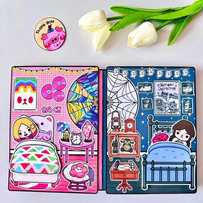 Sách Tượng Búp Bê toca life world Yên Tĩnh Độc Đáo búp bê giấy ngôi nhà búp bê toca boca nhà búp bê giấy toca boca