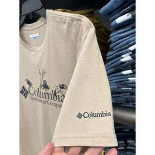 Bán áo thun nam Columbia cổ tròn tay ngắn, 100% cotton, in hình thời trang cho ngày hè thoái mái