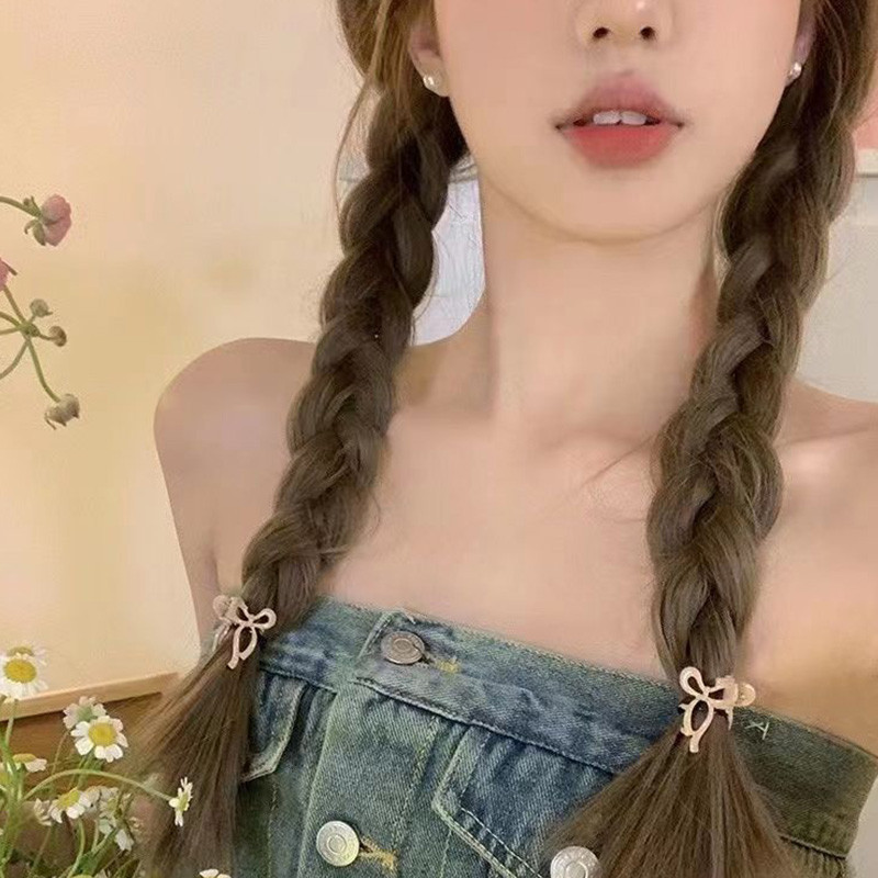 Set 2 Chiếc Kẹp Tóc Mái Càng Cua Mini Hình Nơ Xinh Xắn Phụ Kiện Tóc Cho Nữ và Bé Gái