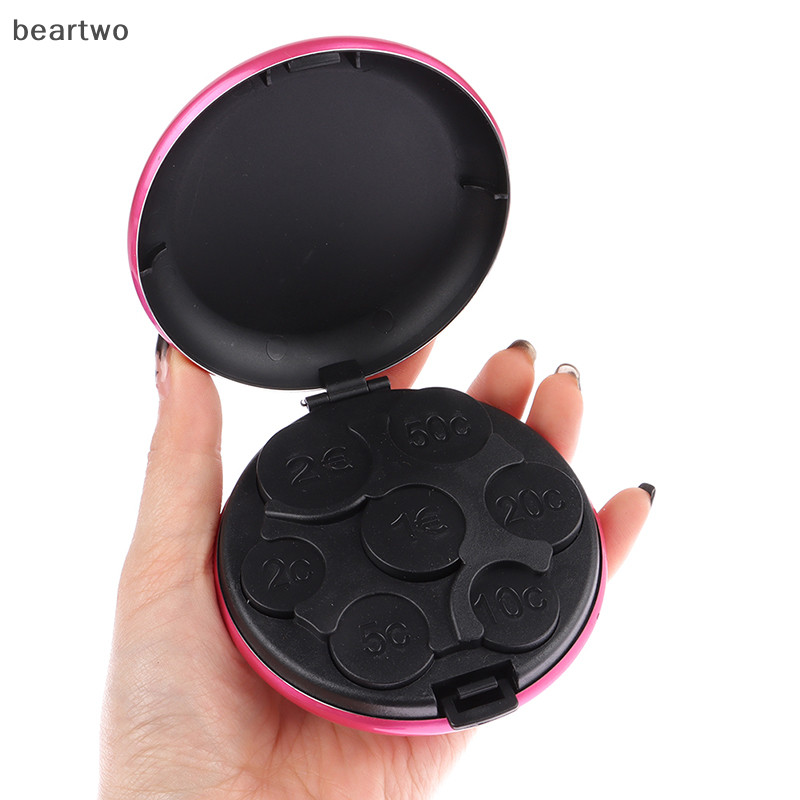 < Beartwo > Tròn USD / Euro Đồng Xu Bảo Quản Tiền Xu Ví Đựng Ví Hộp Bảo Quản Đẹp