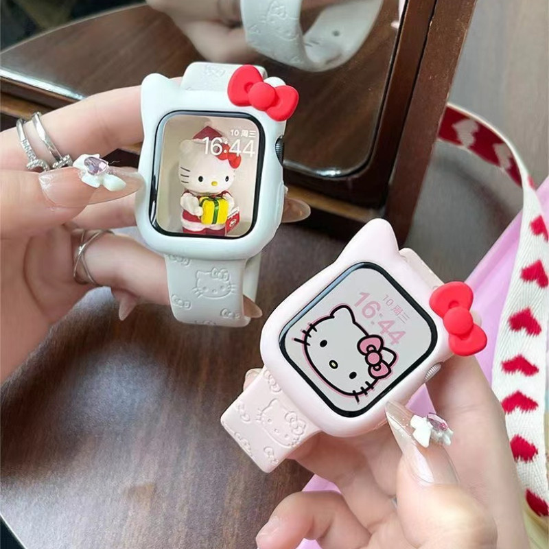 Dây đeo Hello Kitty Vỏ hoạt hình cho Apple Watch band Ultra