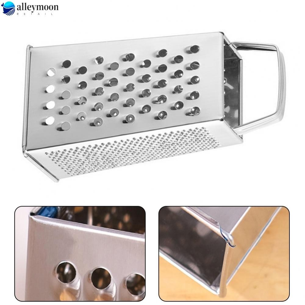 【FEELING 】9’’ Cheese Grater Box Sided Cheese Shredder Stainless Steel Kitchen Tool