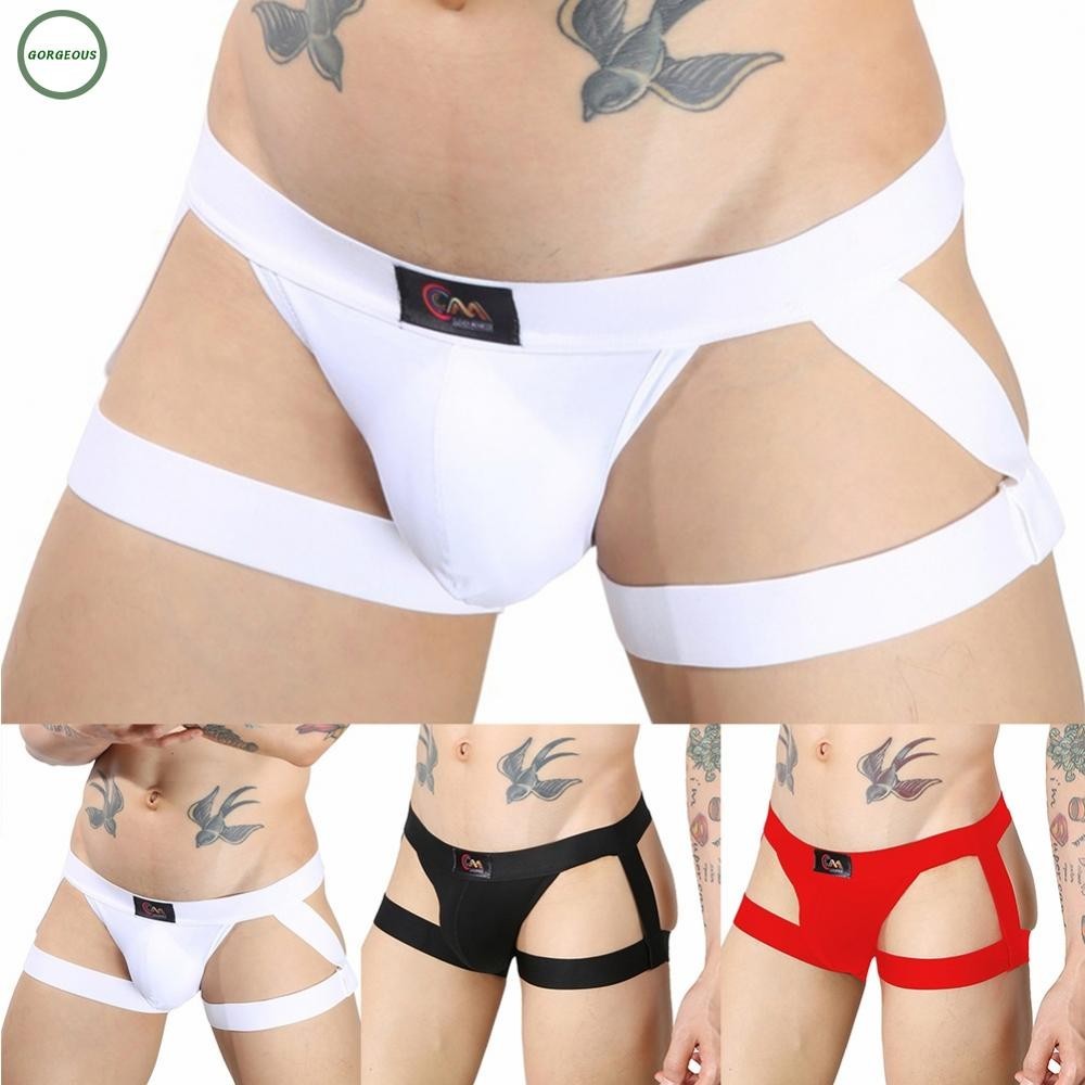 Erotic String With Jockstrap Pouch Penis For Men / Cotton Underwear With Elastic Leg Strap main image 1