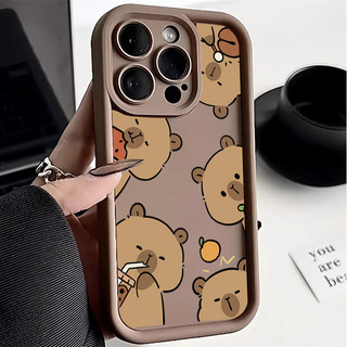 Vỏ Capybara Dễ Thương Cho OPPO Reno 13 5G 13F 13 Pro Reno 7 Pro 5G Vỏ Hoạt Hình Họa Tiết Động Vật Camera Bảo Vệ TPU Mềm Chống Sốc Matte Sáng Tạo Vỏ Silicon