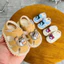 sandal gấu xoay tập đi cho bé trai - dép rọ bé gái da lộn có còi siêu mềm từ 0-3 tuổi bipbip siêu nhẹ êm chân gấu 187