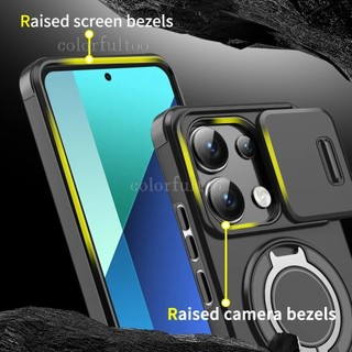 Vỏ giữ vòng từ tính cho Redmi Note 15 14 Pro Plus 14Pro + Note14 Note14pro Note15Pro 4G 5G Vỏ giáp PC cứng Ốp điện thoại Push Slide Bảo vệ ống kính máy ảnh Vỏ mặt sau