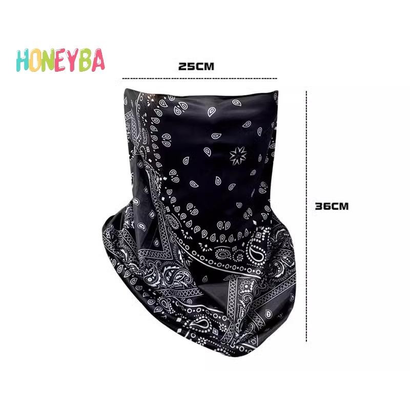 < Honeyba > Mặt nạ Punk thời trang dành cho nam nữ Mặt mùa hè Cổ chống tia cực tím Khăn quàng cổ Hip Hop Thể thao ngoài trời Khăn quàng cổ đi xe đạp