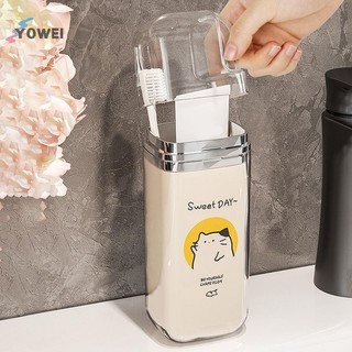 Yowei Hoạt Hình Dễ Thương Bàn Chải Đánh Răng Cốc Du Lịch Bàn Chải Đánh Răng Giá Đỡ Đơn Giản Di Động Cốc Nước súc Miệng Cho Doanh Nhân Chuyến Đi Nhà Cắm Trại VN