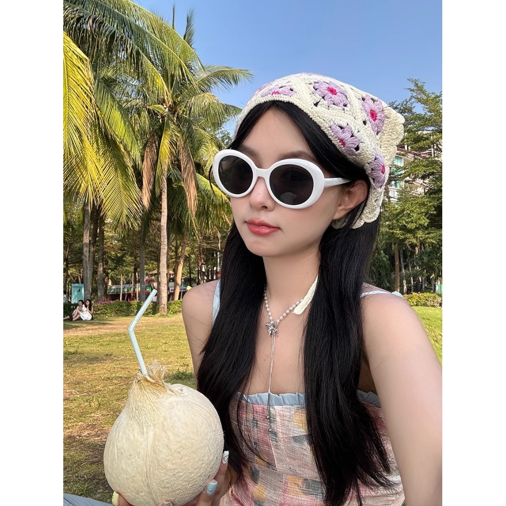 Đẹp Nhiều Màu Sắc Tam Giác Turban Đầu Kerchief Cotton Tóc Bandana Mũ