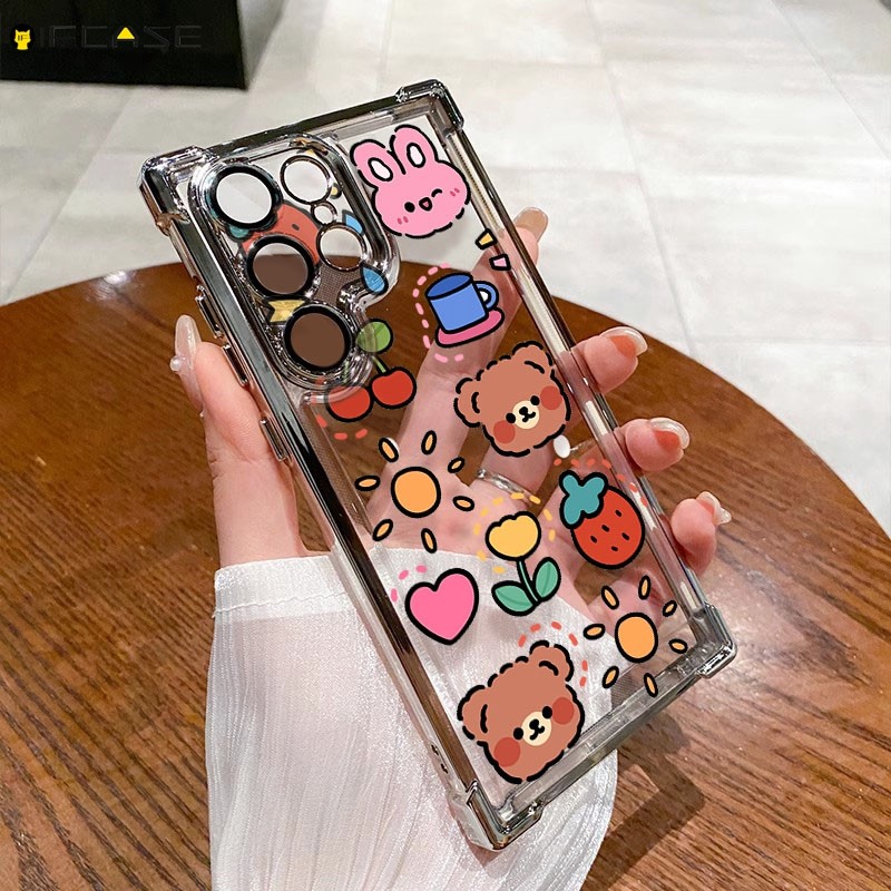Dành Cho OPPO Reno 15 Pro Mini Find X9 X8 A6 Pro Ultra 15F F FS 15C C X8s Plus F31 GT Max A6x Reno15 Ốp Điện Thoại Gấu Dễ Thương Thỏ Dâu Anh Đào Hoa Hoạt Hình Vỏ