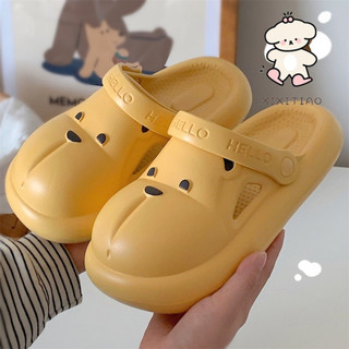 Xixitiao Dép Nhật Bản EVA Sáng Tạo Mềm Mại Dễ Thương Gấu Baotou Lỗ Giày Nữ Mùa Hè Thời Trang Phong Cách Mới Nhà Đế Mềm