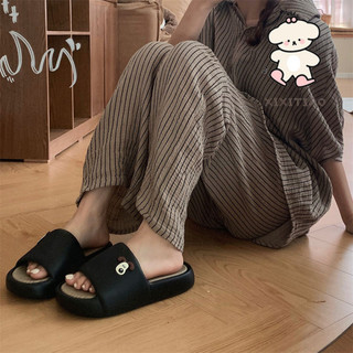 Xixitiao Nhà Vui Vẻ Chó Chủ Dễ Thương Dép Mùa Hè Cặp Đôi Hoạt Hình Thời Trang Flip-Flops