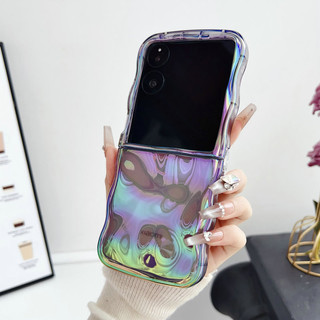 Ốp điện thoại gấp cho Xiaomi Mix Flip Meteorite họa tiết bán trong suốt laser rực rỡ Vỏ điện thoại TPU mềm mại