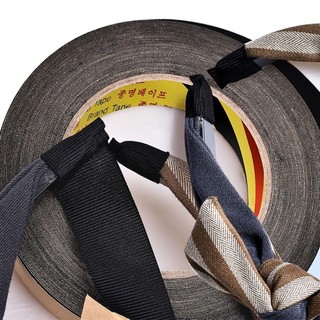[Còn hàng] Dải dính băng đô SCANDIFY, Băng ruy băng Grosgrain 25 thước màu đen, Phụ kiện tóc DIY tự dính