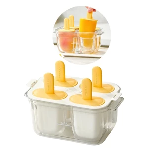 Yoo 4 Lưới Khuôn Silicon Cho Tự Chế Kem Và Popsicles Sáng Tạo Đá Linh Hoạt Khay Phụ Kiện Nhà Bếp