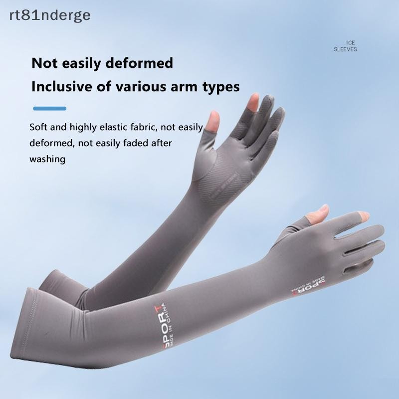 Ge Cánh Tay Tay Chống Nắng Chống Tia UV Dài Băng Lụa Thể Thao Tay Bao Tay Nam Nữ 2 Ngón Tay Ngoài Trời Thoáng Khí n