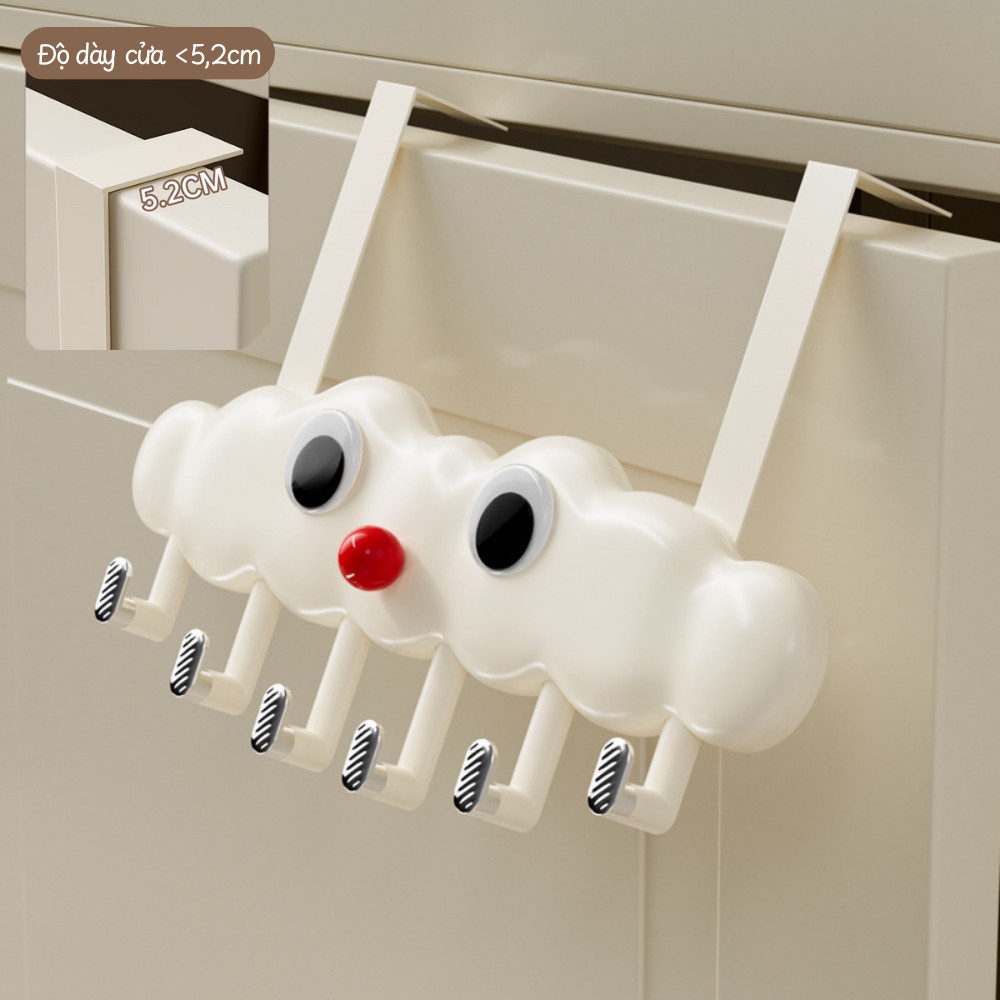 Móc Treo Quần Áo Sau Cửa Hình Đám Mây Dễ Thương Homeplus, Móc Treo Đồ Đa Năng Nhà Tắm Nhà Bếp Dán Tường